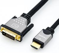 11.04.5873, 5 m, HDMI, DVI, maschio, maschio, oro NEW