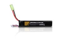 11,1 V 2000 mAh 30C 3S LiPo Ricaricabile Batteria con Mini Tamiya Connettore, 22,2 Wh Pacco Compatibile con Airsoft M4, M110, AK47, L85, MP5, Scar, M249, AUG, AEG, MP5K, M60 softair modello