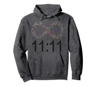 11:11 Simbolo dell'infinito Undici Fiamme gemelle Design Felpa con Cappuccio