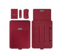 (11 12inch, Red) Laptop Sleeve Bag 4 In 1 Laptop Stand Case With Cable Strap & Mouse Pa