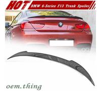 11-18650i Fit FOR BMW F13 6-Series 2D Coupe V Style Trunk Spoiler Carbon