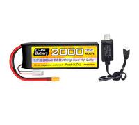 11.1V 2000mAh 3S Lipo batteria 35C con XT30 spina con cavo di ricarica USB per RC auto camion RC barca RC Quadcopter FPV Drone Batteria