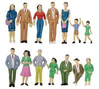 11/21/31 pezzi Miniature di figure umane in scala 1:25, Piccole bambole in plastica per scene in miniatura, in posizione in piedi e seduta 11 miniature in scala 1:25,31 miniature in scala 1:25,21 mini