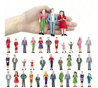 11/21/31 pezzi Set di miniature umane colorate in scala 1:30 - Adatto per case delle bambole e modelli di treni, perfetto per scene fai-da-te, piccoli collezionabili in plastica per hobbisti di scene 