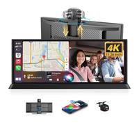 11,26" Toccare Schermo 4K Android Carplay Auto con 350°Fotocamera Anteriore | Schermo Carplay Android Auto, Car Play per Navigazione GPS G-senor Registrazione Loop