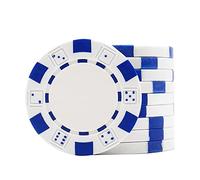11,5 Gram Bulk Chip Accessori, 10 Pz Professional Poker Chip, Casino Poker Chips, Argilla Composite Casino Poker Chips per Casino Card Games Texas Holdem Blackjack Gambling (bianco)