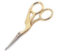 11.5cm acciaio inox tagliente punta classica cicogna forbici disegno gru utensili fai da te forbici da sartoria (argento e oro)