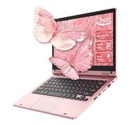 11,6'' Laptop Touch pieghevole a 360°, Laptop Celeron N4020, 6GB RAM 128GB SSD, WiFi (2,4G/5G), Bluetooth, 1366 x 768 IPS, Webcam, PC portatile su misura per i professionisti - Rosa