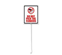 11,7 x 15,2 cm Pali da giardino con scritta "Do not pick the flower yard sign decorative Plant Stake Lawn Art Patio Decor Pathway Ornaments Indoor Outdoor Decoration