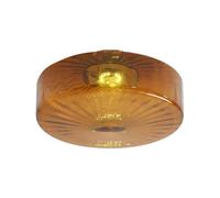 11.8 "Ambra Vetro Tamburo Filo Monte Soffitto Luce, Metà Del Secolo Moderno Marrone Vicino Al Soffitto Apparecchi Di Illuminazione, Farmhouse Vintage Lampada a Soffitto per Soggiorno Camera da Letto