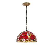 11,8 pollici di rosa rosa vintage a sospensione a sospensione pastorale pastorale in vetro in vetro appuntamento con lampada a sospensione per il bar del corridoio del ristorante illuminazione appesa