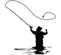 11,9 x 13,2 cm, adesivi riflettenti per la pesca a mosca, riutilizzabili, mobili, per auto, per ragazze, colore nero, abilità e affascinante.