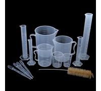 11 Cilindri Graduati Per Cilindri E Pipette Set Per Le Laboratori Scienze Scolastiche Becher Becher Set Con Attrezzatura Da Laboratorio Scientifico A Pennello
