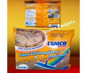 11 Confez.(220 Panni) L'unico Originale Panno Catturapolvere Cera D'api 20,5x39