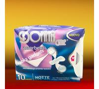 11 Confezioni (110 Assorbenti) Donna Care Notte con Ali Ultrasottili Ipoallerg.