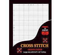 11 count cross stitch graph paper: Large Easy-to-Read Grid Notebook for Design, Planning & Practice | 100 Pages | 8.5” × 11”
