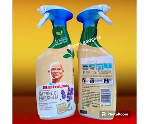 11 Flaconi Mastrolindo Spray Sgrassatore Sapone di Marsiglia e Lavanda 500ml