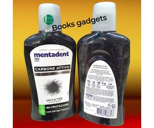 11 Flaconi Mentadent Collutorio Carbone Attivo Antibatterico White System 500ml