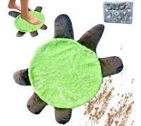 11" Floor Turtle Foot Mop, Cute Double Side Turtle-Shaped Foot Mop Pad, Reusable Dust Remover, Hands-Free Dust & Hair Cleaner, for Home and Office Floors
