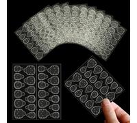 11 Fogli / 264 Pezzi Adesivo per Colla per Unghie a Doppio Lato, Colla Unghie Adesivo Trasparente Unghie, Colla gelatina Nastro Adesivo con linguette Colla per unghie Adesivo flessibile Unghie