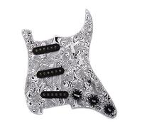11 Fori 3 Strati Single Coil Sss Chitarra Elettrica Battipenna Pickup Caricato Scratchplate Precablato Per Chitarra Elettrica St (Color : White Bk 8)