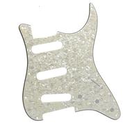 11 Fori Per Battipenna Per Chitarra Elettrica ST SSS, Piastra Antigraffio E Viti In Materiale PVC Piastra protettiva battipenna per chitarra elettri(Aged)