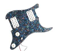 11 Fori Per Le Viti HH Battipenna Per Chitarra Elettrica Humbucker Caricato Scratchplate Precablato Assemblaggio Parti di ricambio per chitarre (Color : 01)