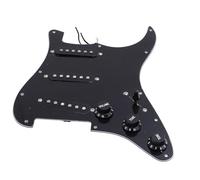 11 Fori Sottaceti Carichi Carichi di SSS per Strats Sty Style Electric Guitar, SSS Punteggio Caricato a Carico 3 Ply Black Single Coil Pickups Caricato per la Chitarra Elettrica