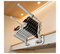 11 gradini Scale accesso sottotetto, Scala Pieghevole Retrattile per Soffitta, Scala Soppalco con 2 Braccioli, portata 350 kg, Adatto per ripostigli, cantine e garage (2.7-2.8m/8.8-9.1ft)