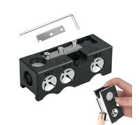 11-in-1 Attrezzo per Punte Stecche da Biliardo, Multifunzione Pool Cue Shaft Smoother and Burnisher Nero - Kit di Manutenzione per Stecche Biliardo con Affilatura ad Arco e Aghi (8x3x3cm, Plastica/Met