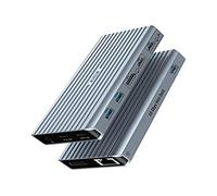 11 in 1 Hub USB C, Docking Station USB C, Triple Display Dock Station per M1/M2 MacBook PRO/Air (4K HDMI/DP, 10 Gbps USB 3.1, PD 100W, 3.5mm Audio, Gigabit Ethernet) per dell, Surface, HP, Lenovo