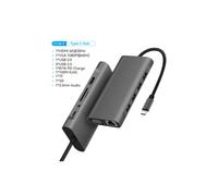 (11 in 1) HUB USB C Tipo C a RJ45 4K 30Hz Adattatore HDMI VGA SD TF Docking USB PD 87W USB C Splitter