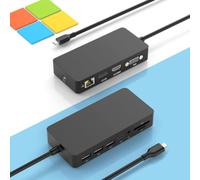 11 in 1 Microsoft Surface Thunderbolt 4 Dock Triple Displays, Surface Docking Station con 4K HDMI+DP+VGA per Surface Pro 11/10/9/8/X/7+/7, Laptop 7/6/5/4/3, Laptop Studio 2/1, Go 4/3/2/1