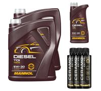 11 L MANNOL Olio Motore Diesel TDI 5W-30 Inkl. 3x Additivo Ceramo Ester 9829