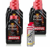 11 L MOTUL 8100 X-CLEAN 5W-40 Olio Motore 300ml Diesel System Clean 11270334