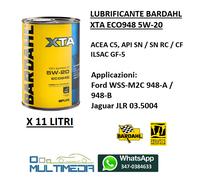 11 LITRI BARDAHL XTA 5W20 POLARPLUS OLIO AUTO C5 ECO948 API SN ILSAC FORD JAGUAR