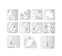 11 Modelli Gratuiti per Trapunta, Kit da Cucito Traforato, Righello per Trapuntatura a Macchina Fai da Te per Cucire Trapunta a Mano Fai da Te (11PCS)