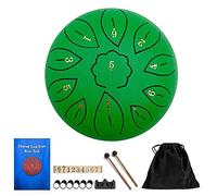 11 Nota Strumento Percussioni A Tamburo Da 6 Pollici In Acciaio, Pan Drum Con Bacchette Da Tamburo Carry Bag, For La Musica For Bambini La Meditazione Yoga (Color : Green)