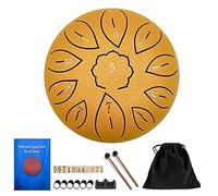 11 Nota Strumento Percussioni A Tamburo Da 6 Pollici In Acciaio, Pan Drum Con Bacchette Da Tamburo Carry Bag, For La Musica For Bambini La Meditazione Yoga (Color : Gold)