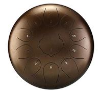11 Note 10 Pollici C Major Steel Tongue Drum, Strumenti A Percussione Con Punteggio Musicale, Applicabili All'educazione Musicale, Mind Of Mind, Meditazione Yoga (Color : Brown)