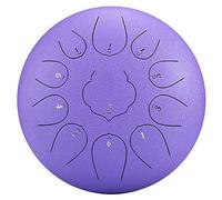 11 Note 10 Pollici C Major Steel Tongue Drum, Strumenti A Percussione Con Punteggio Musicale, Applicabili All'educazione Musicale, Mind Of Mind, Meditazione Yoga (Color : Purple)