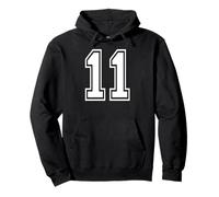 11 Numero Undici Team Sports Graphic Design Matching Varsity Felpa con Cappuccio