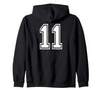 11 Numero Undici Team Sports Graphic Design Matching Varsity Felpa con Cappuccio