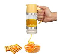 11 oz Miele Dispenser Tipo Stampa Miele Dispenser Miele Drip Free Giallo Staccabile per Miele Sciroppo d'acero Sciroppo di Caffè Ketchup Condimento per Insalata (Giallo)