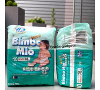 11 Pacchi (110 Pannolini) Bimbo Mio Unibaby Pannolino Unisex S/M (7-18 Kg)