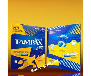 11 Pacchi (198 Tamponi) TAMPAX & GO Regular Assorbenti Interni con Applicatore