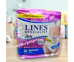 11 Pacchi (88 Mutandine tg.M) Lines Specialist Lady Pants Plus per Incontinenti