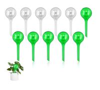 11 palline di irrigazione per piante, piccole sfere da 5 cm, sistema di irrigazione automatico per piante, adatte per piantare irrigazione per interni ed esterni (trasparente e verde)