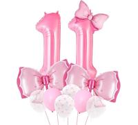 11 PCS Palloncini Compleanno 11 Anno, Decorazioni Compleanno 11 Annos, Numero 11 Compleannos, Adatto Per Feste Di Compleannos Per Ragazze, Feste A Tema Rosa