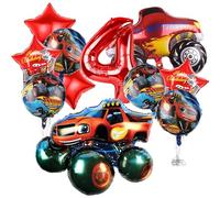 11 PCS Palloncini Decorazioni Compleanno Monste Truck 4 Anni Ragazzo (4)